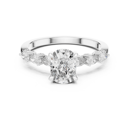 Mixed Shape Lab Grown Diamond Side Stone Ring