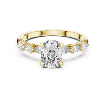 Mixed Shape Lab Grown Diamond Side Stone Ring
