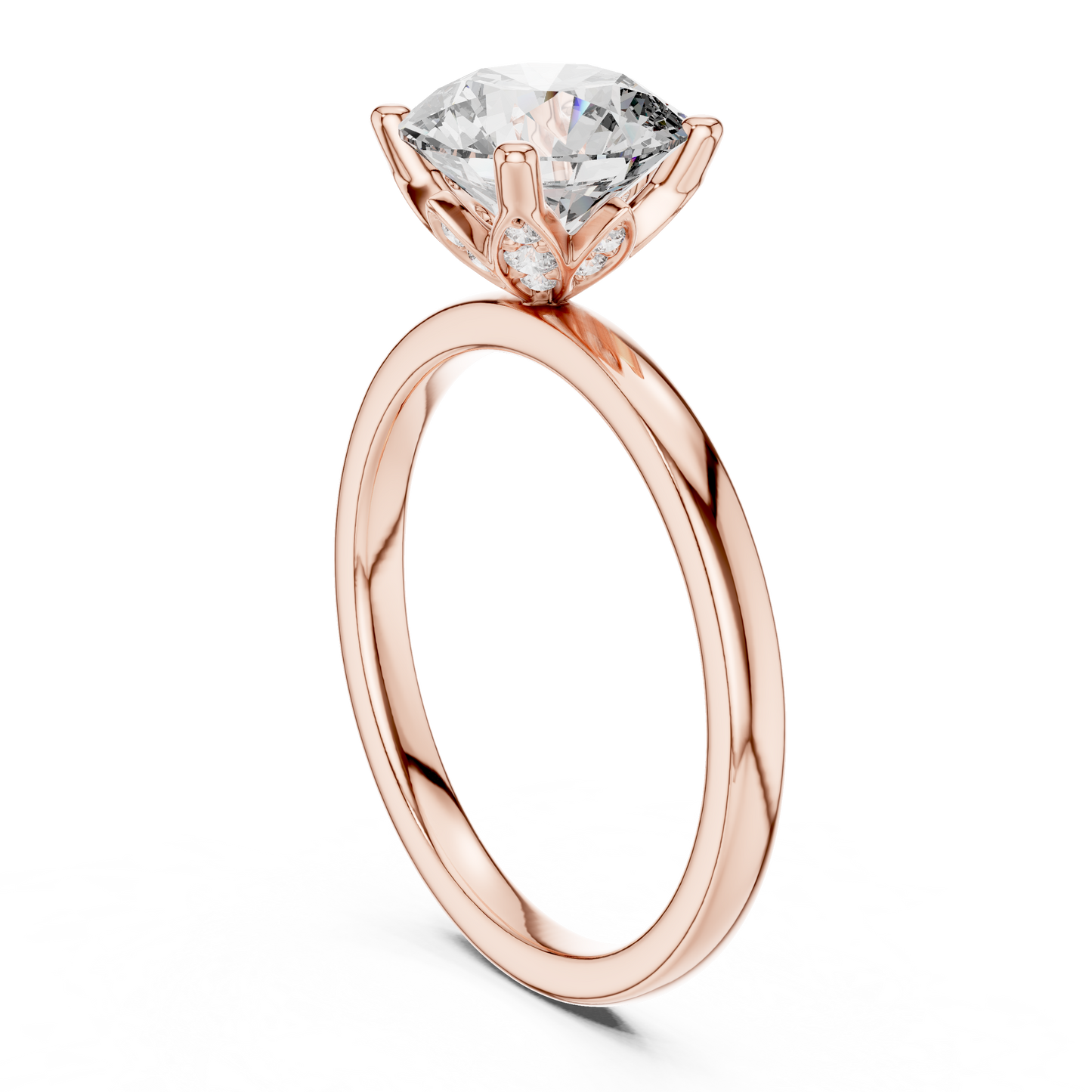 Round Halo Lab Grown Diamond Ring
