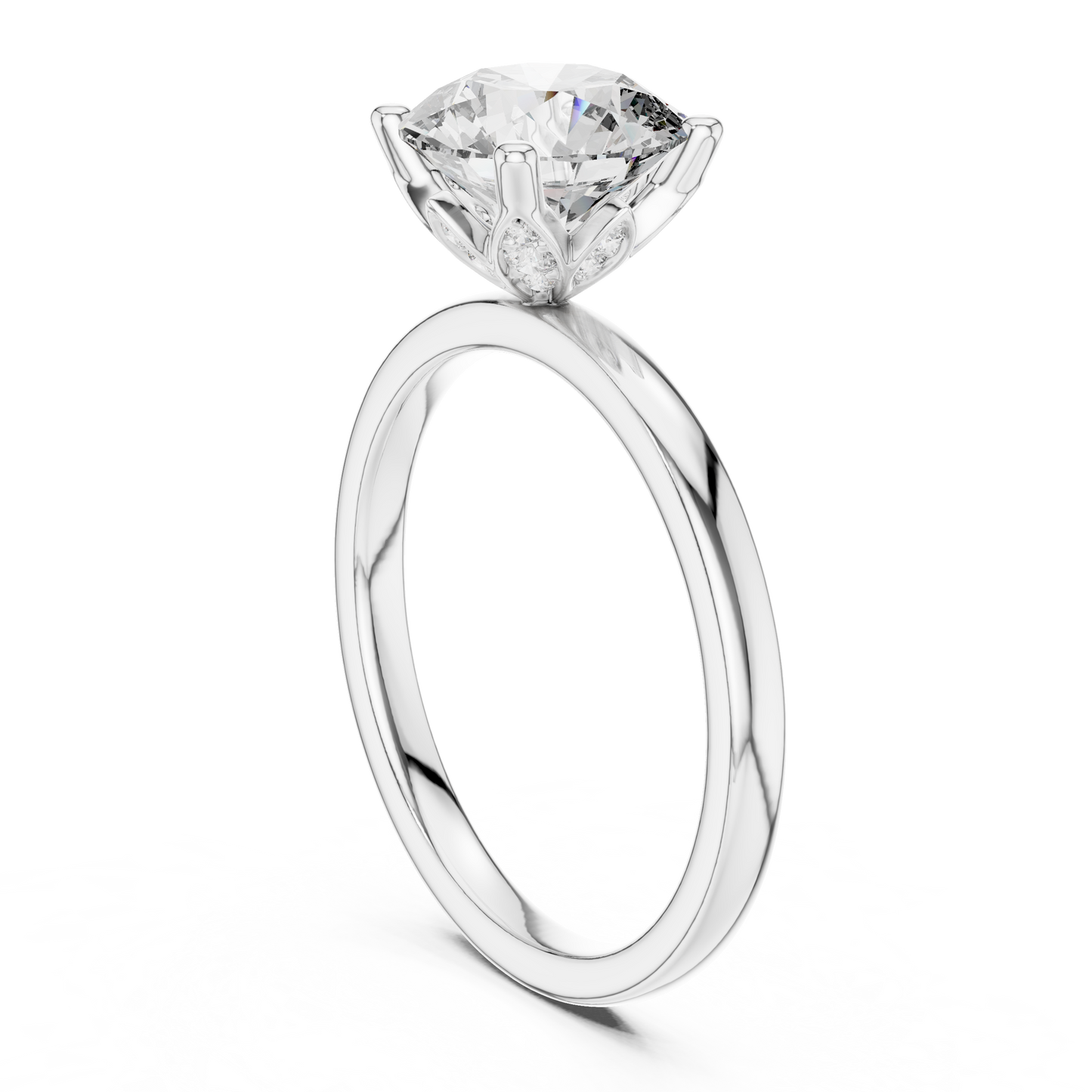 Round Halo Lab Grown Diamond Ring