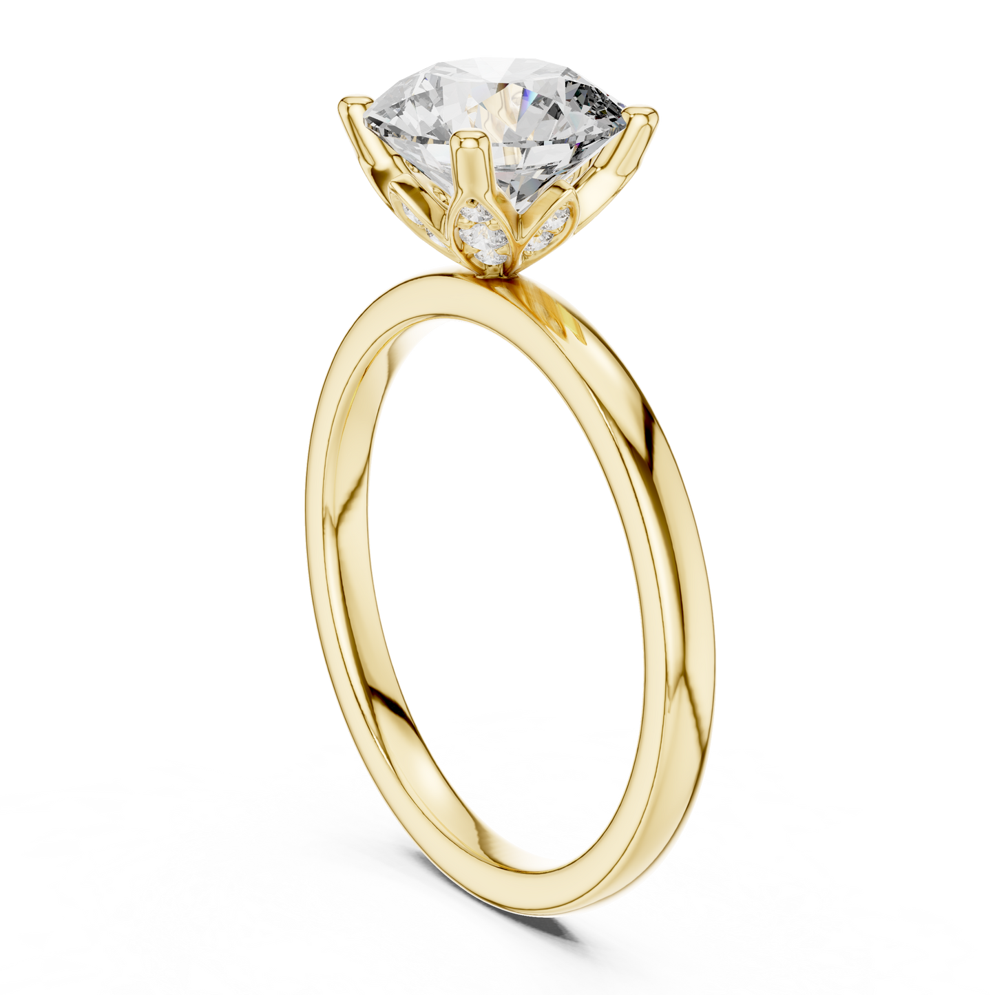 Round Halo Lab Grown Diamond Ring