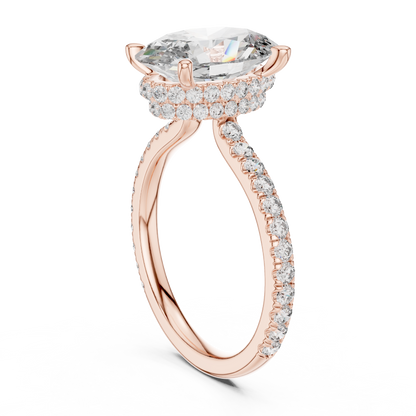 Mixed Shape Lab Grown Diamond Halo Ring