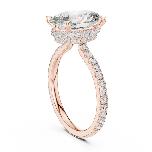 Mixed Shape Lab Grown Diamond Halo Ring