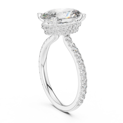 Mixed Shape Lab Grown Diamond Halo Ring