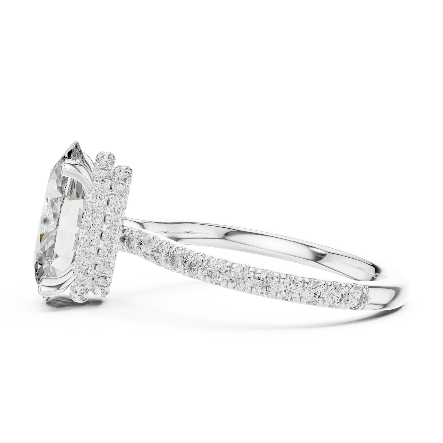 Mixed Shape Lab Grown Diamond Halo Ring