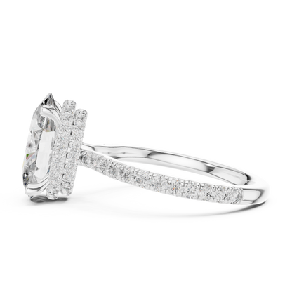 Mixed Shape Lab Grown Diamond Halo Ring