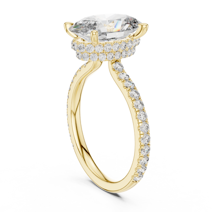 Mixed Shape Lab Grown Diamond Halo Ring