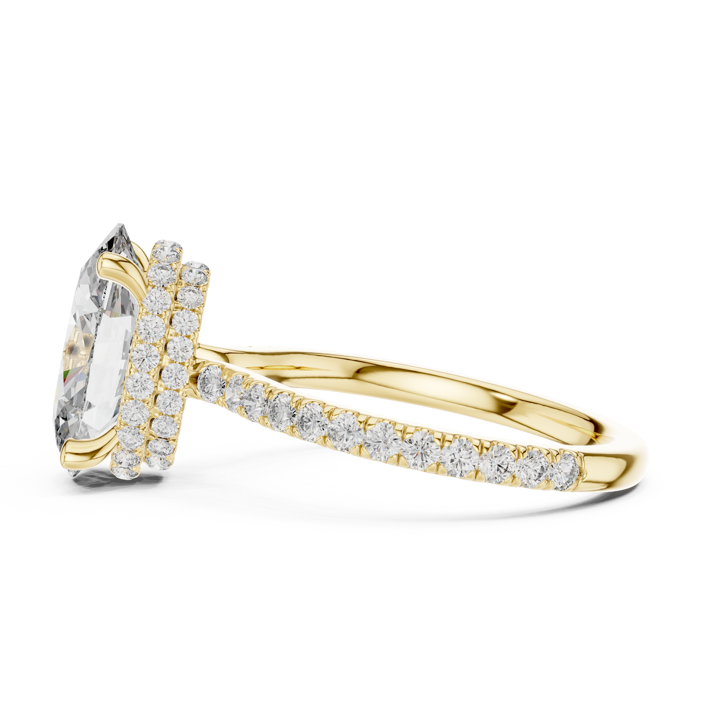 Mixed Shape Lab Grown Diamond Halo Ring