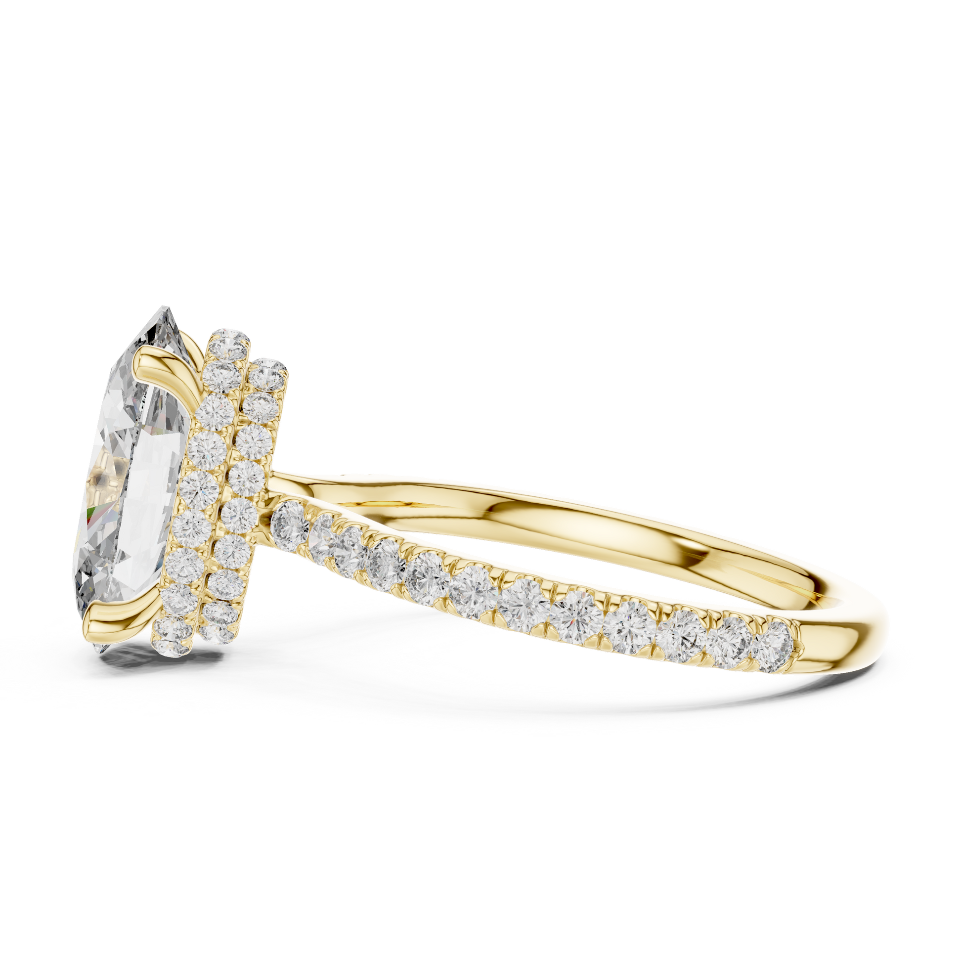 Mixed Shape Lab Grown Diamond Halo Ring