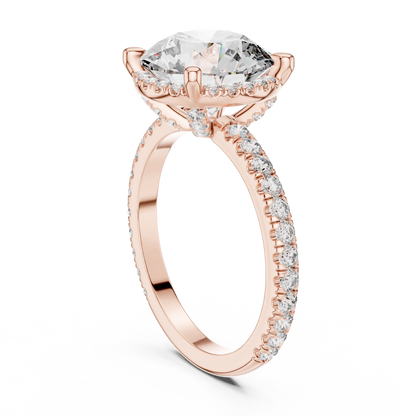 Round Halo Lab Grown Diamond Ring