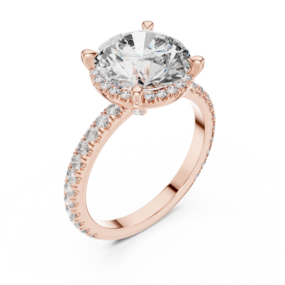 Round Halo Lab Grown Diamond Ring