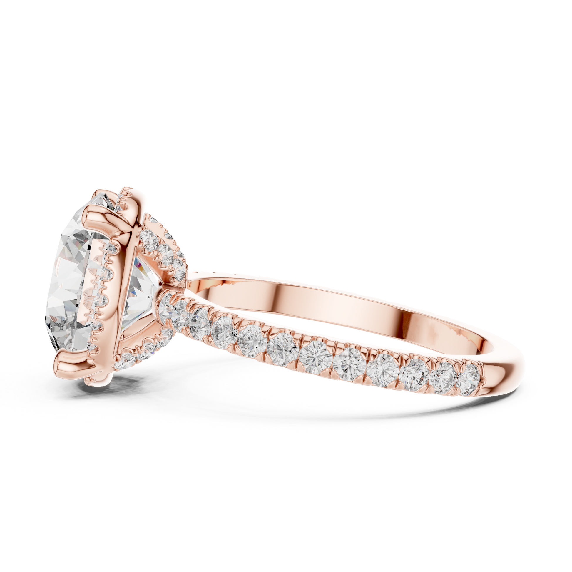 Round Halo Lab Grown Diamond Ring