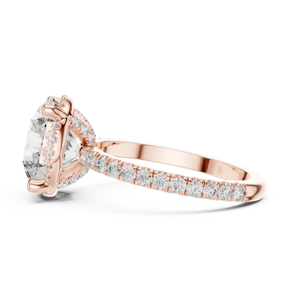 Round Halo Lab Grown Diamond Ring