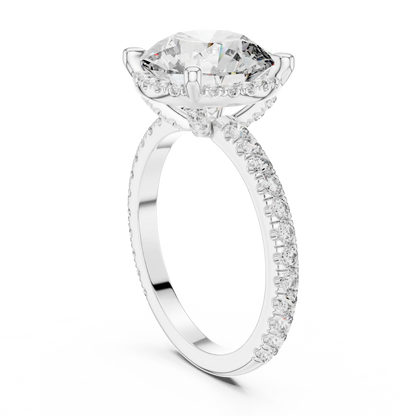 Round Halo Lab Grown Diamond Ring