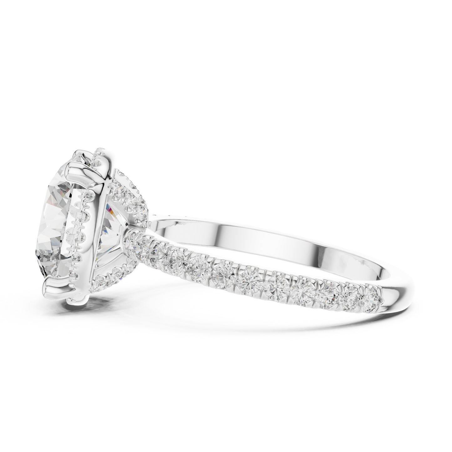 Round Halo Lab Grown Diamond Ring