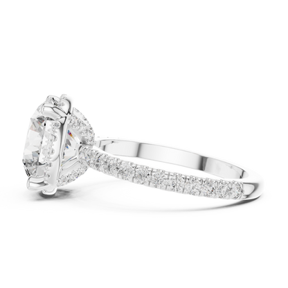 Round Halo Lab Grown Diamond Ring