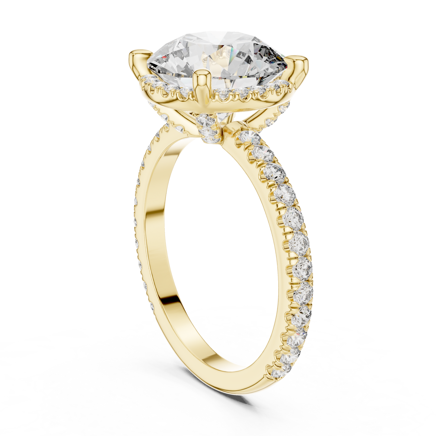 Round Halo Lab Grown Diamond Ring