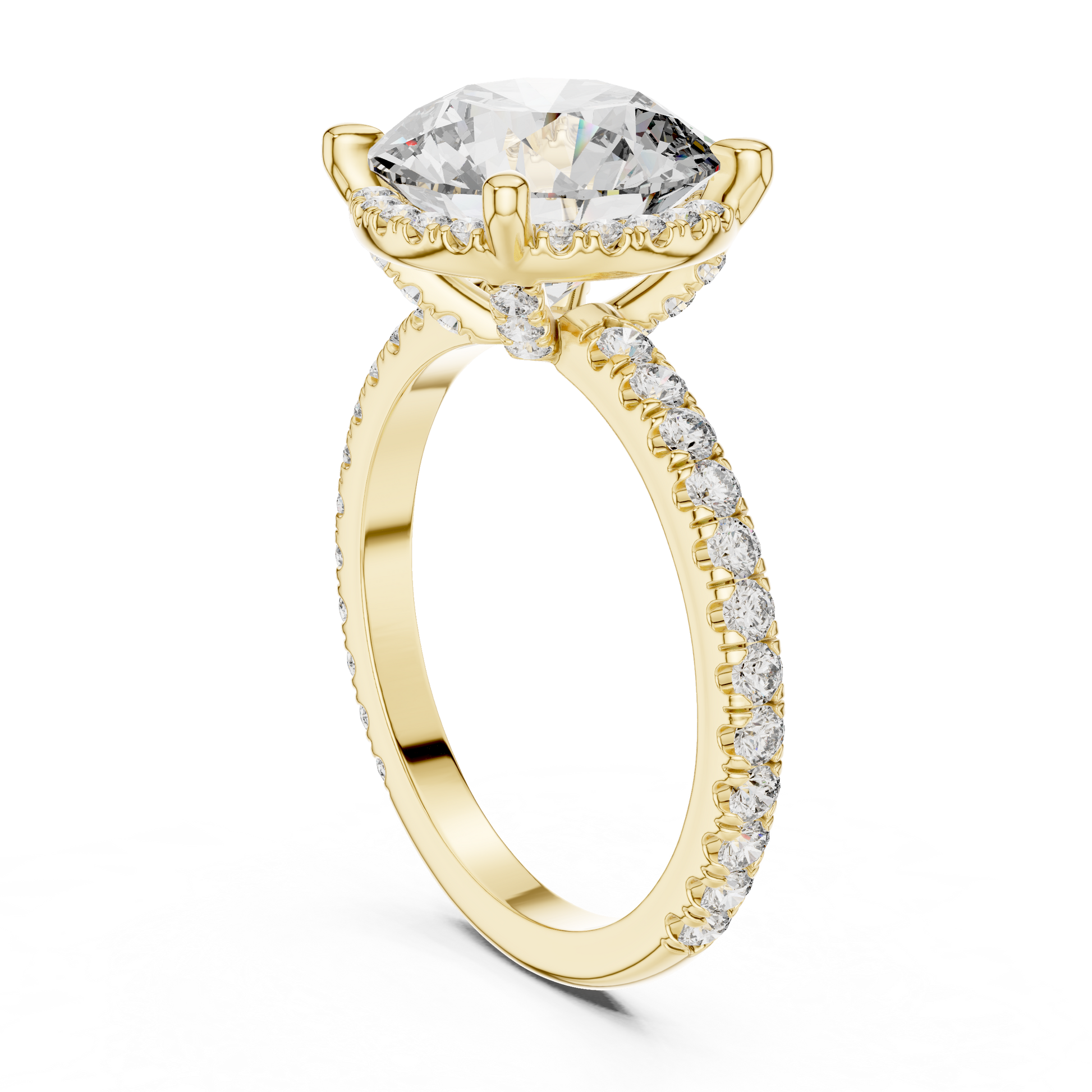 Round Halo Lab Grown Diamond Ring