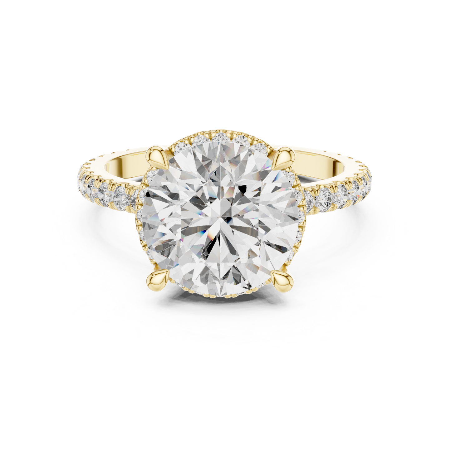 Round Halo Lab Grown Diamond Ring