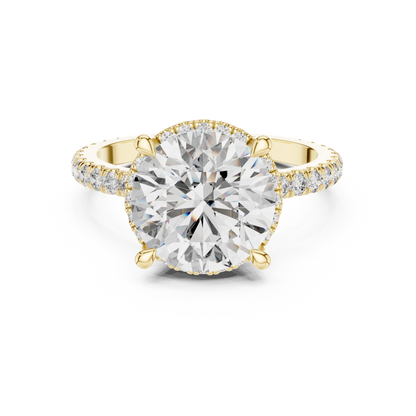 Round Halo Lab Grown Diamond Ring