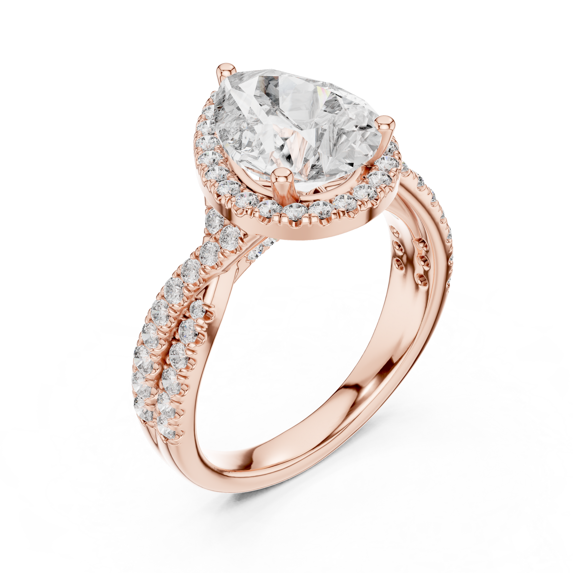 Round Halo Lab Grown Diamond Ring