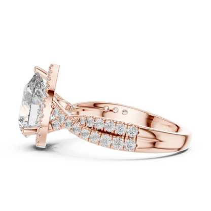 Round Halo Lab Grown Diamond Ring