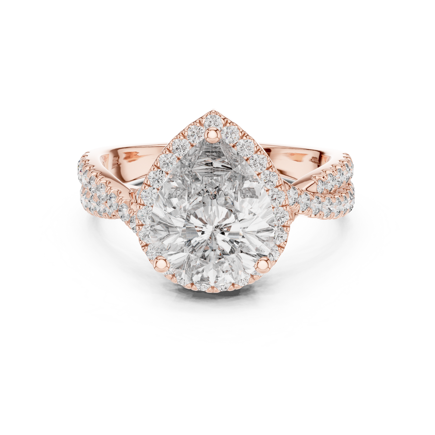 Round Halo Lab Grown Diamond Ring