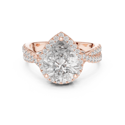 Round Halo Lab Grown Diamond Ring