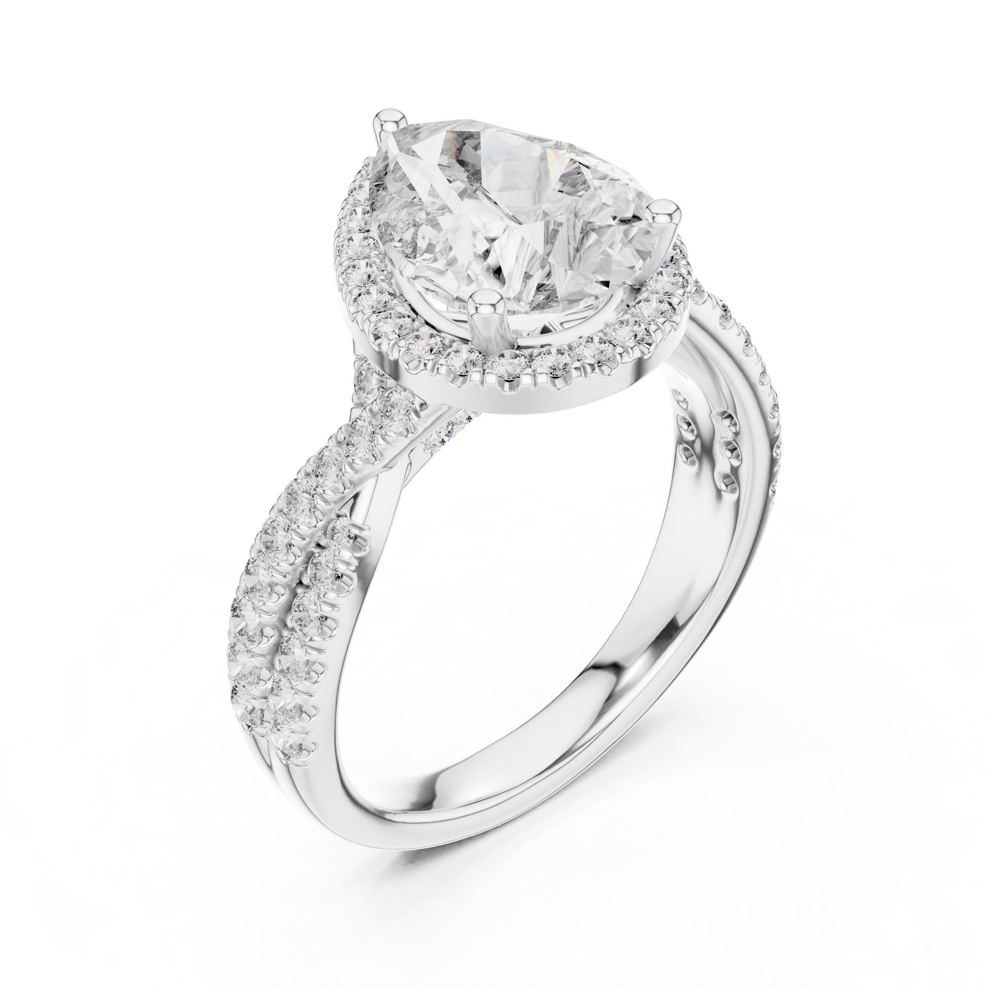 Round Halo Lab Grown Diamond Ring