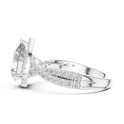 Round Halo Lab Grown Diamond Ring