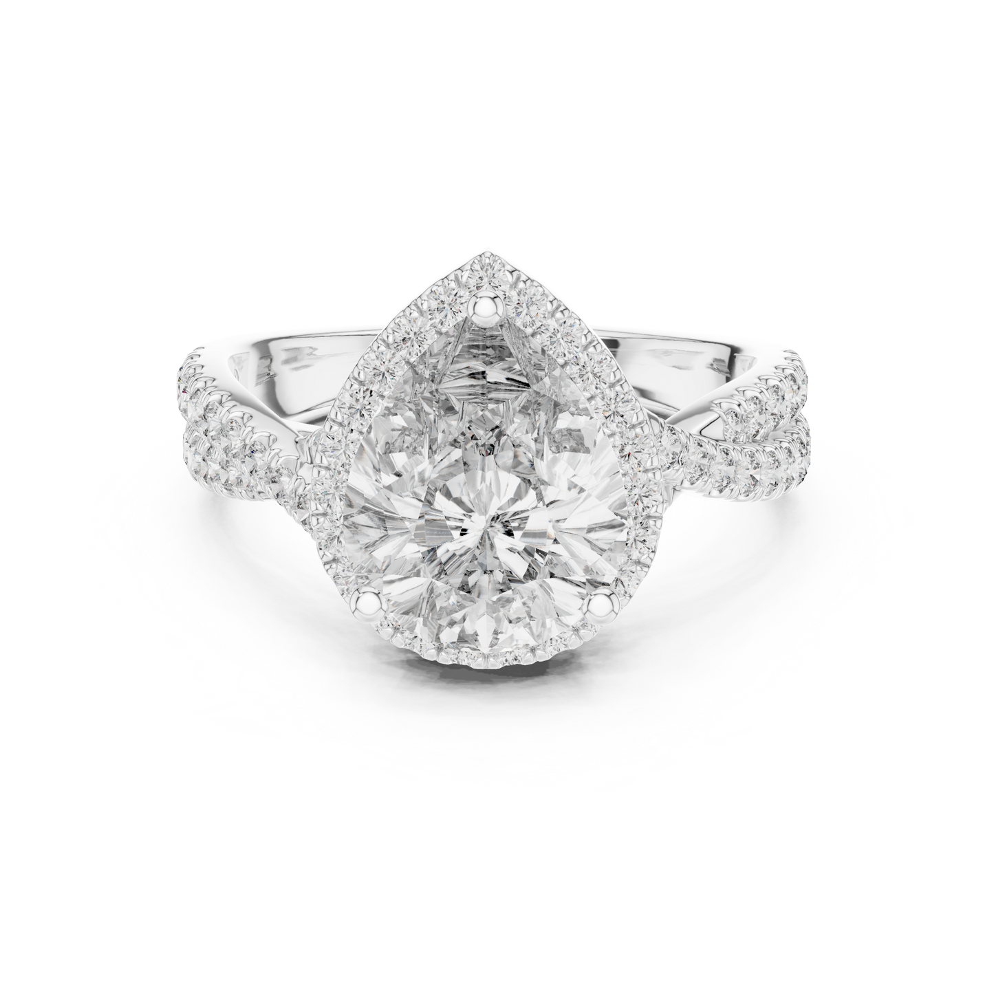 Round Halo Lab Grown Diamond Ring