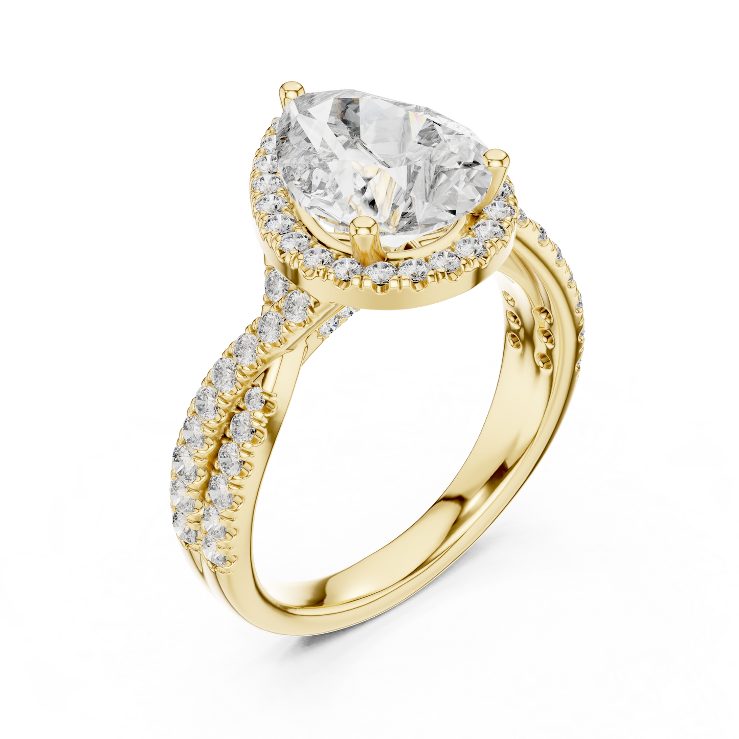 Round Halo Lab Grown Diamond Ring