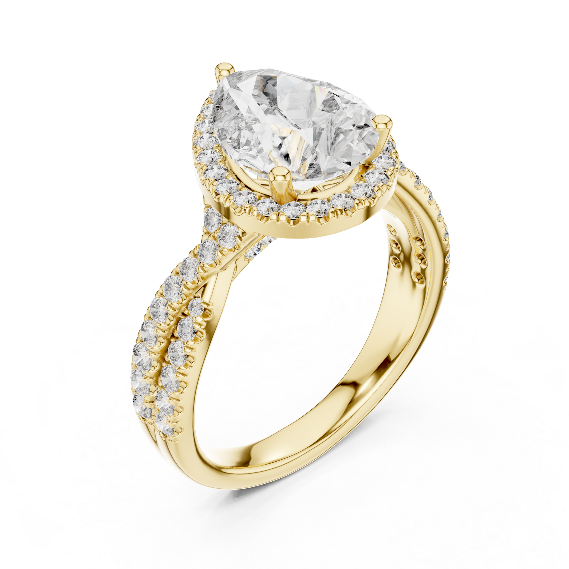 Round Halo Lab Grown Diamond Ring