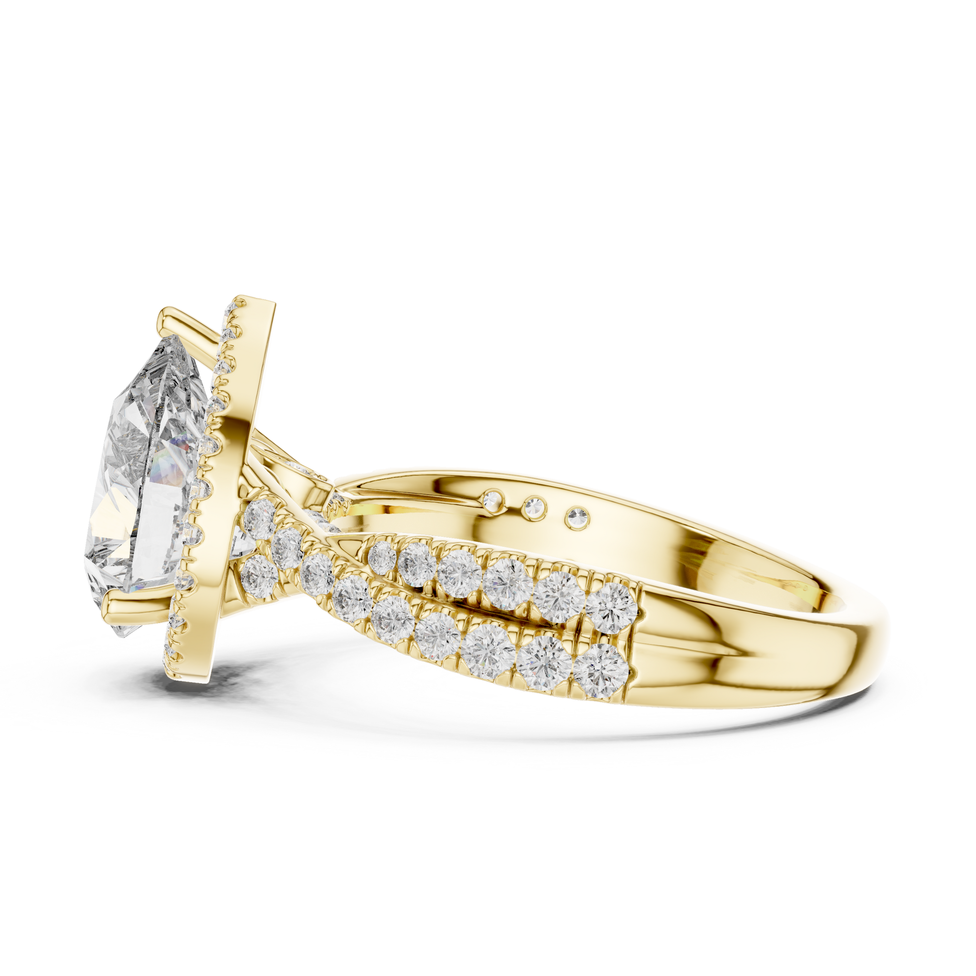 Round Halo Lab Grown Diamond Ring