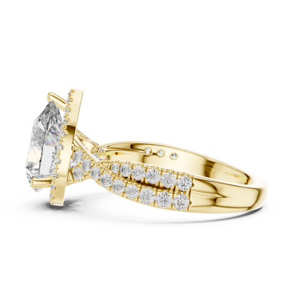 Round Halo Lab Grown Diamond Ring