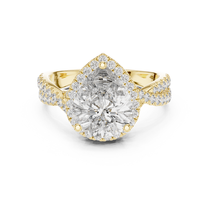 Round Halo Lab Grown Diamond Ring