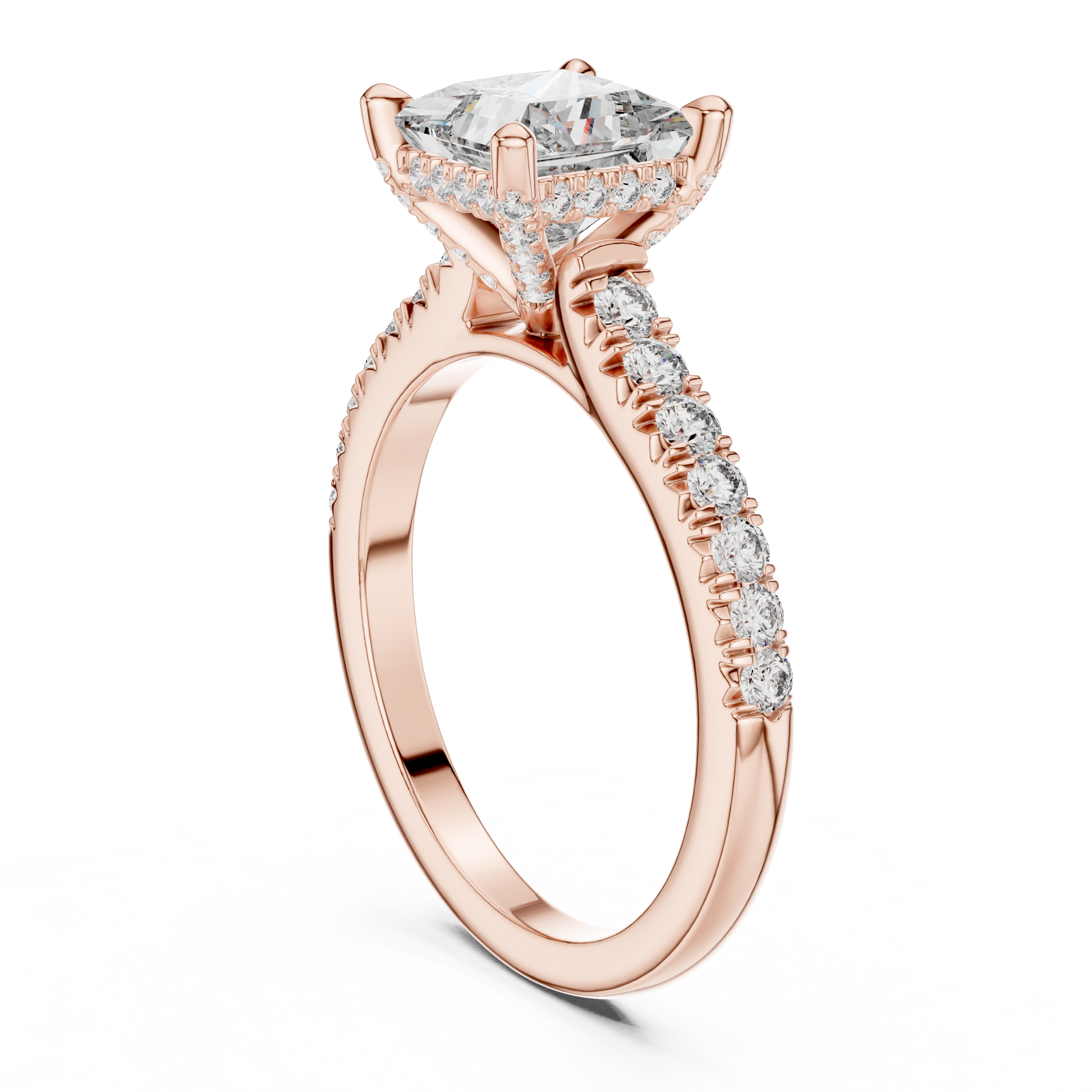 Mixed Shape Lab Grown Diamond Halo Ring