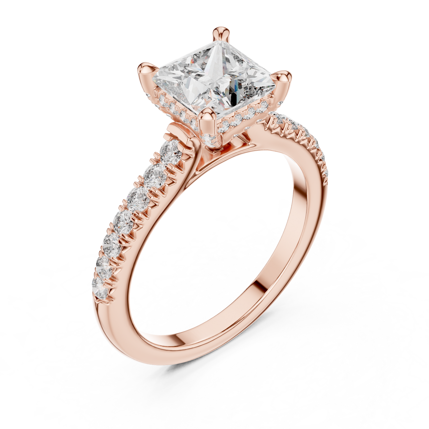 Mixed Shape Lab Grown Diamond Halo Ring