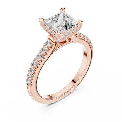 Mixed Shape Lab Grown Diamond Halo Ring