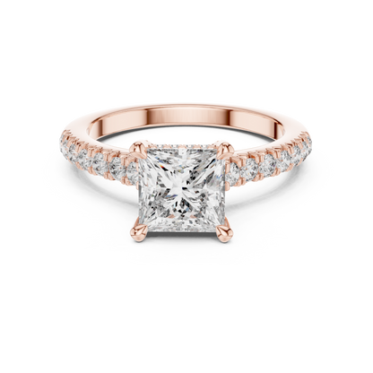 Mixed Shape Lab Grown Diamond Halo Ring