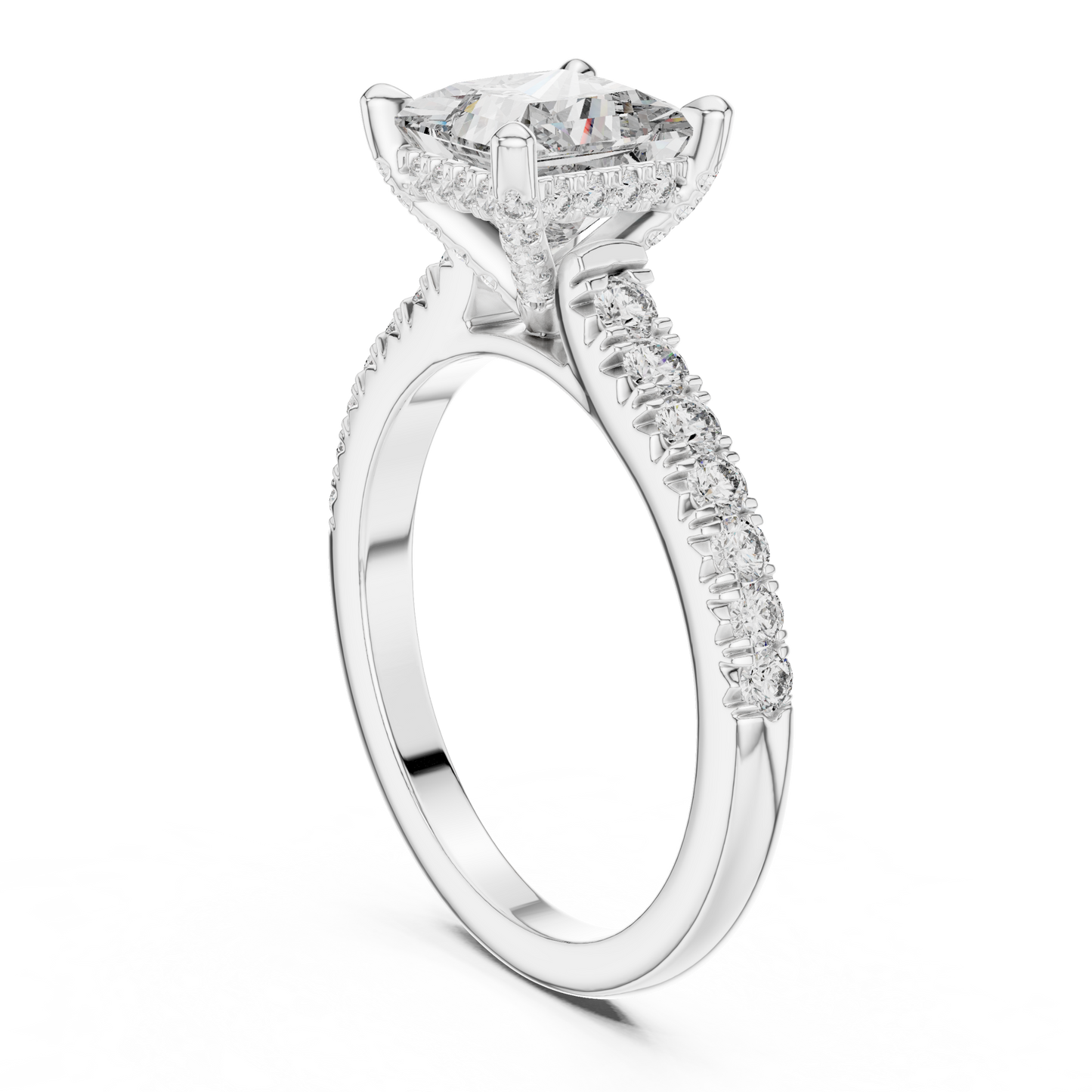 Mixed Shape Lab Grown Diamond Halo Ring