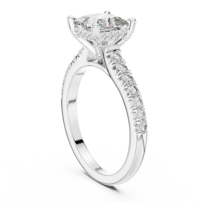 Mixed Shape Lab Grown Diamond Halo Ring