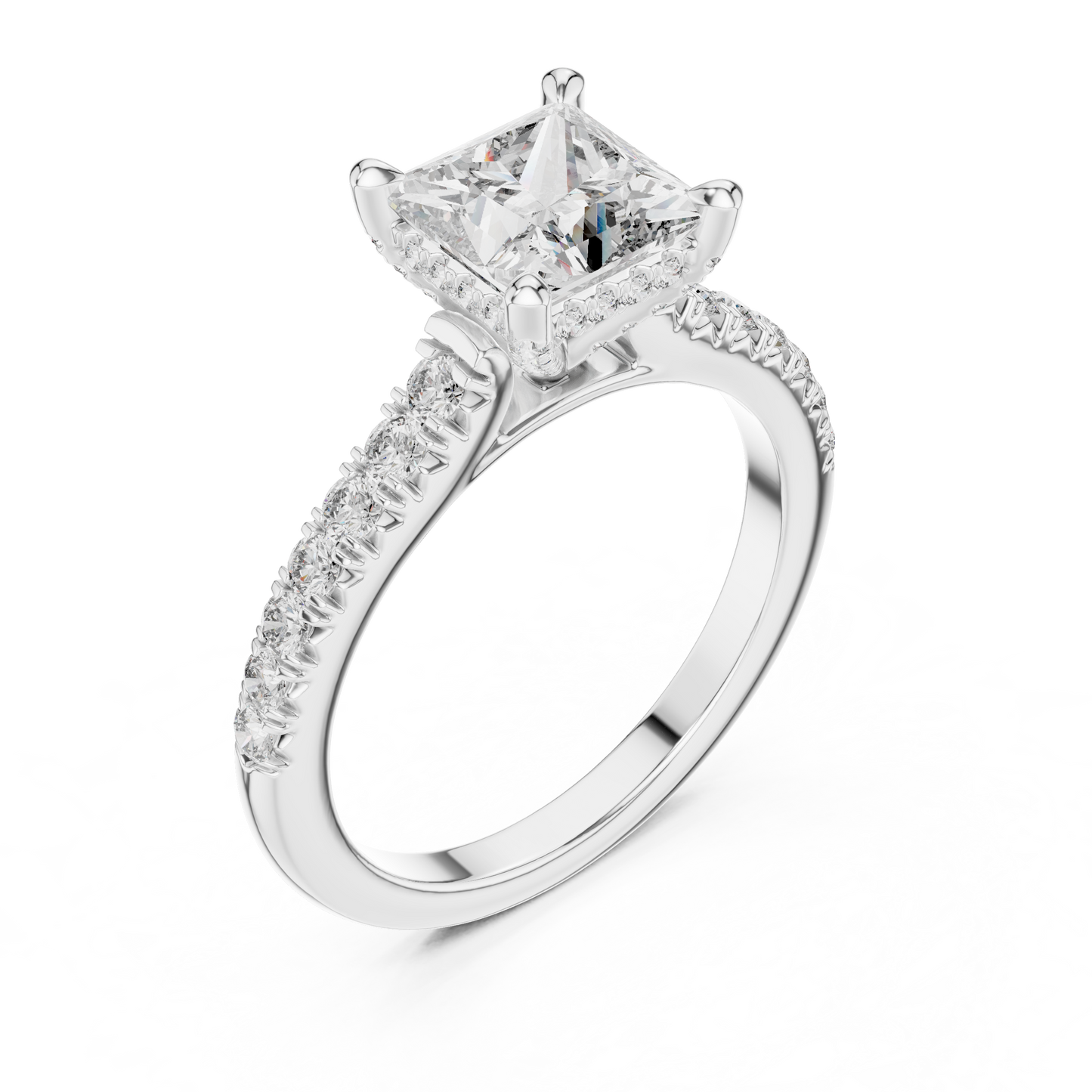 Mixed Shape Lab Grown Diamond Halo Ring