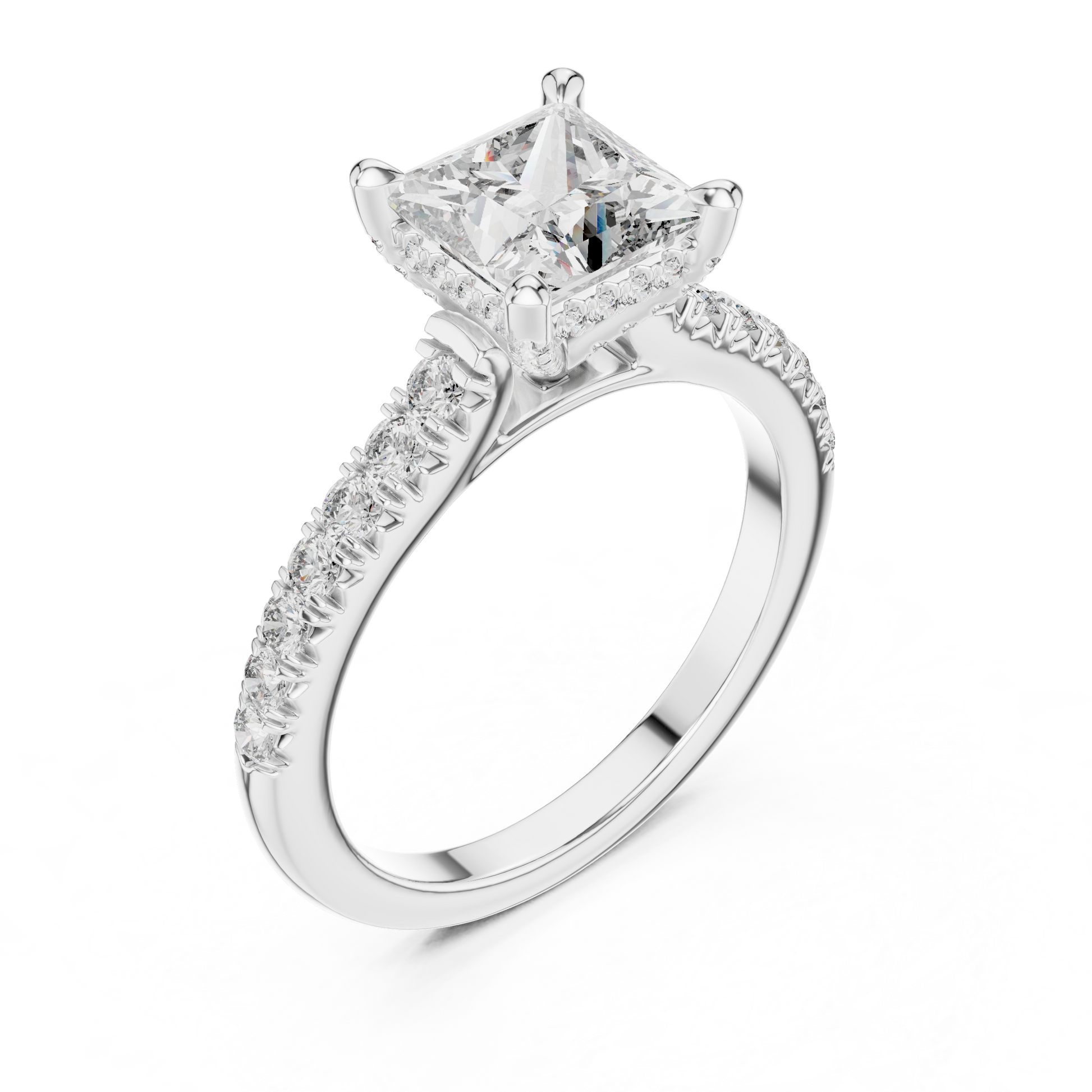 Mixed Shape Lab Grown Diamond Halo Ring
