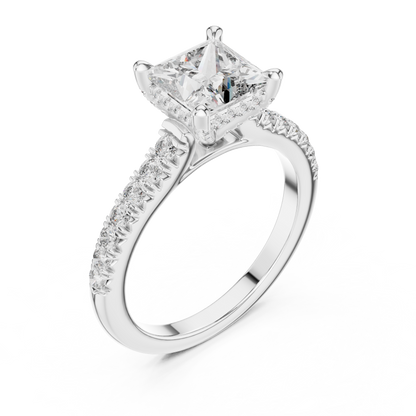 Mixed Shape Lab Grown Diamond Halo Ring