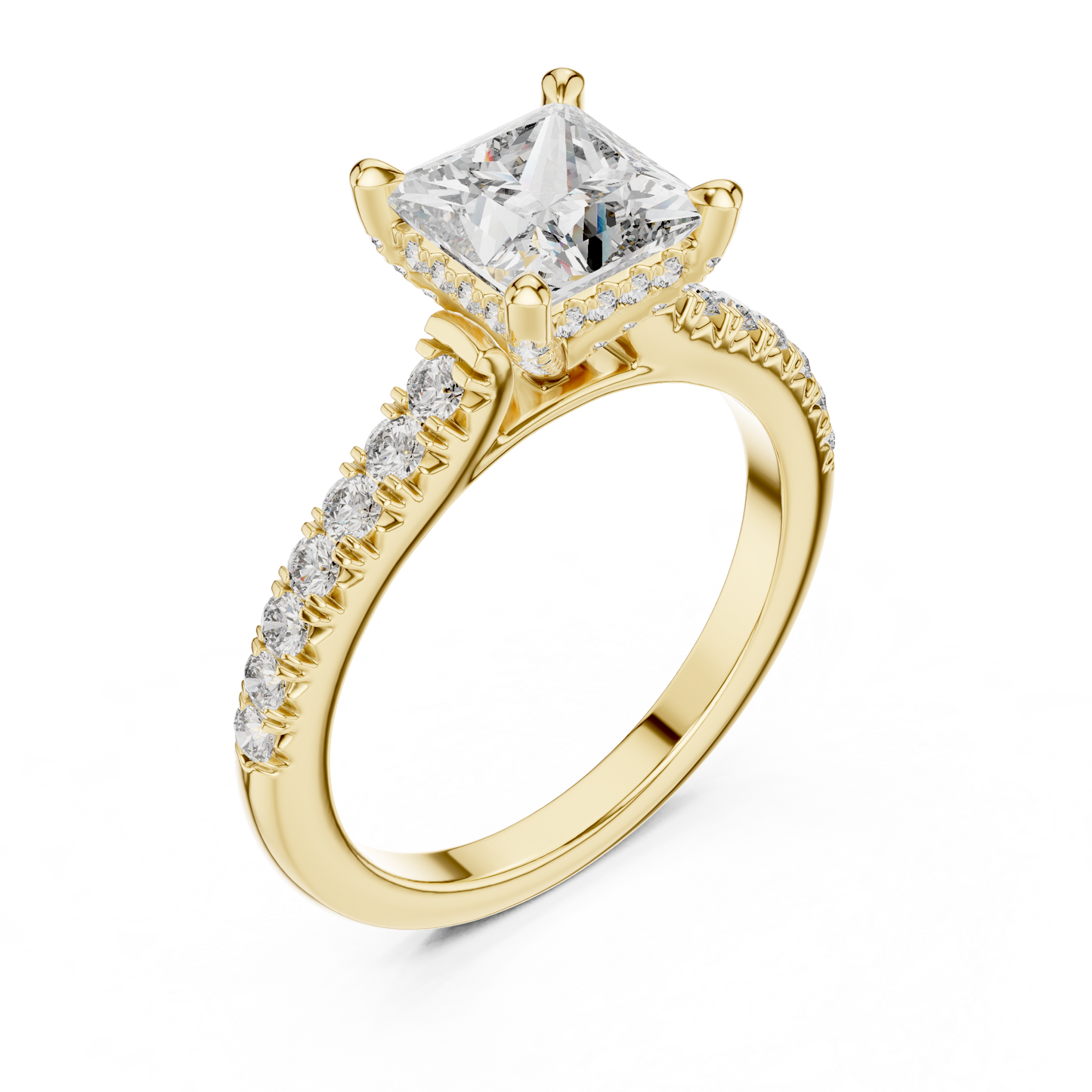 Mixed Shape Lab Grown Diamond Halo Ring