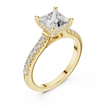 Mixed Shape Lab Grown Diamond Halo Ring