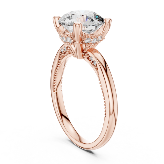 Round Halo Lab Grown Diamond Ring