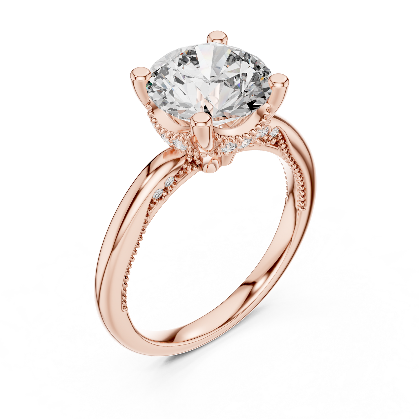 Round Halo Lab Grown Diamond Ring