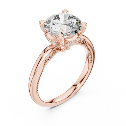Round Halo Lab Grown Diamond Ring